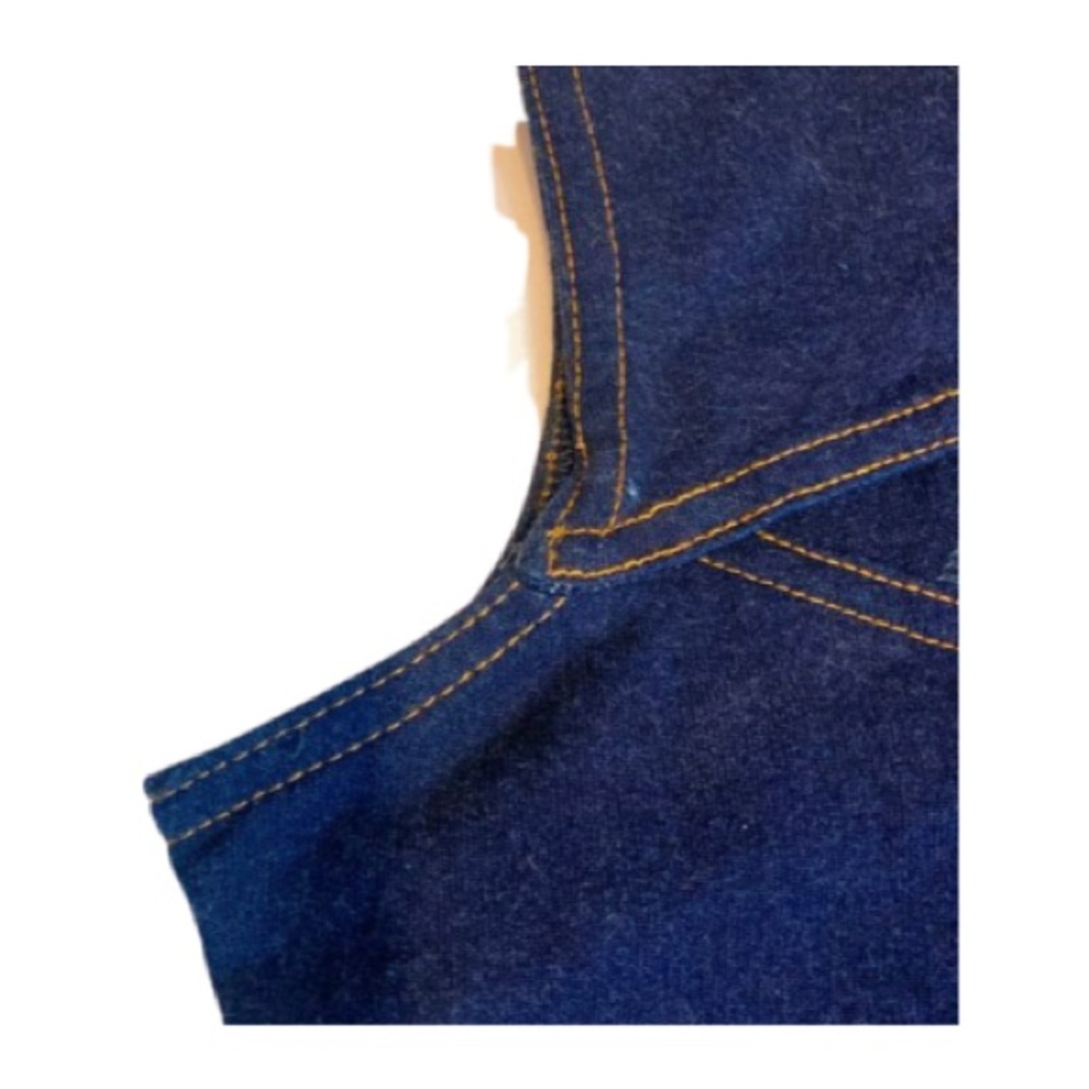 In Bloom Denim Sleeveless Dress With Elongated Oval Keyhole - Size S - Picture 7 of 7